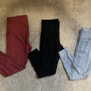 3 Pairs Leggings- Athleta & RBX